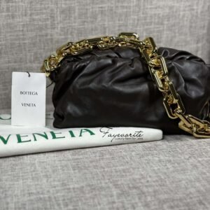 BRAND NEW Bottega Venetta Small Pouch on Chain (Dark Brown)