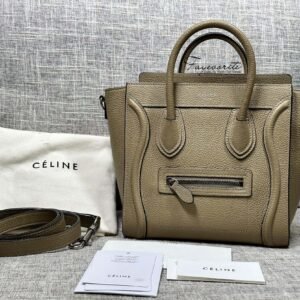 PRELOVED Celine Nano Pebbled Beige