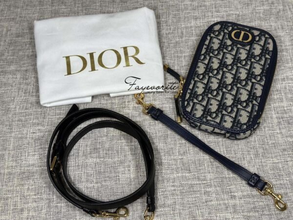 PRELOVED Dior Oblique Phone and Card Holder