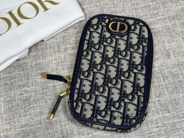 PRELOVED Dior Oblique Phone and Card Holder - Image 8