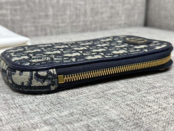 PRELOVED Dior Oblique Phone and Card Holder - Image 6
