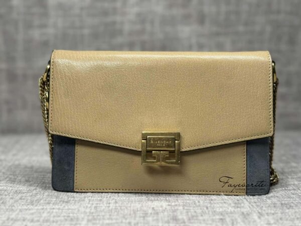 PRELOVED Givency Goatskin Suede GV3 Mini Chain Bag - Image 2