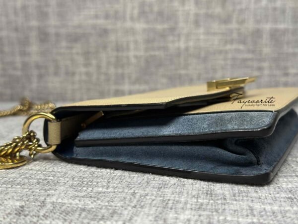 PRELOVED Givency Goatskin Suede GV3 Mini Chain Bag - Image 9